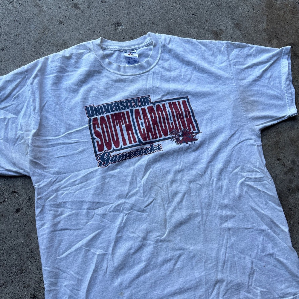 Jerzees University of South Carolina Gamecocks T-Shirt White XL NCAA Collegiate
